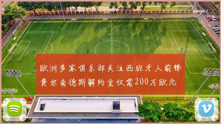 欧洲多家俱乐部关注西班牙人前锋费尔南德斯解约金仅需200万欧元